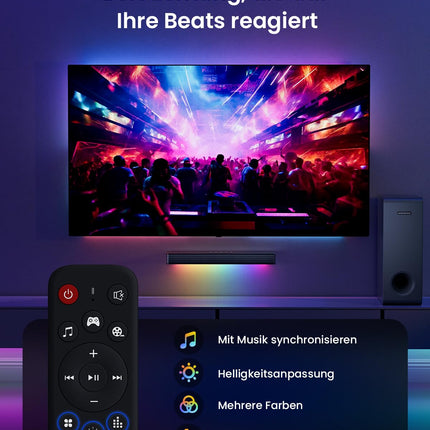 MEREDO heliriba teleritele, subwooferiga, 3.1 kanaliga arvutimängude heliriba, RGB heli sünkroniseerimisvalgus, BT 5.3/HD-ARC/optiline/AUX/USB teleri kõlarid laua-/sülearvuti mängukonsoolidele, kodukino