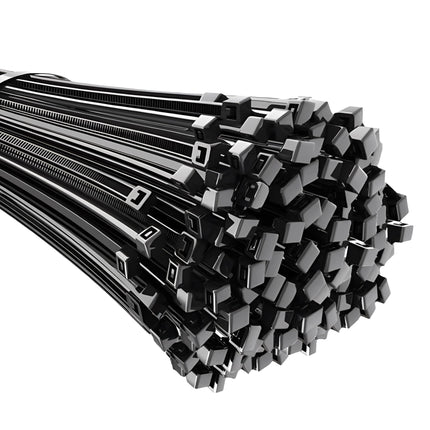 Cable ties black 400 mm × 8 mm, cable ties UV-resistant ultra strong with 75 kg tensile strength, 100 pieces black cable ties self-locking for cable management, gardening, living, workshops