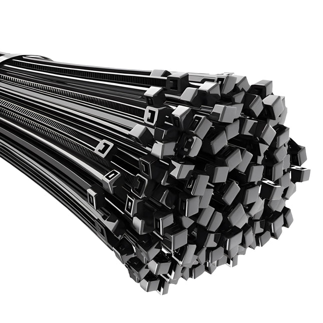 Cable ties black 400 mm × 8 mm, cable ties UV-resistant ultra strong with 75 kg tensile strength, 100 pieces black cable ties self-locking for cable management, gardening, living, workshops
