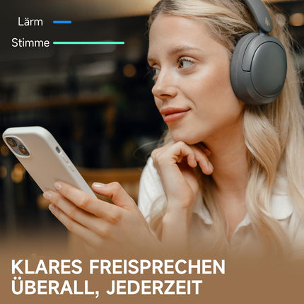 Edifier W800BT Pro hübriid-ANC kõrvaklapid, kõrglahutusega heli, 45-tunnine aku, kiirlaadimine, kokkupandavad, juhtmevabad kõrvaklapid Bluetooth 5.4 - hallid