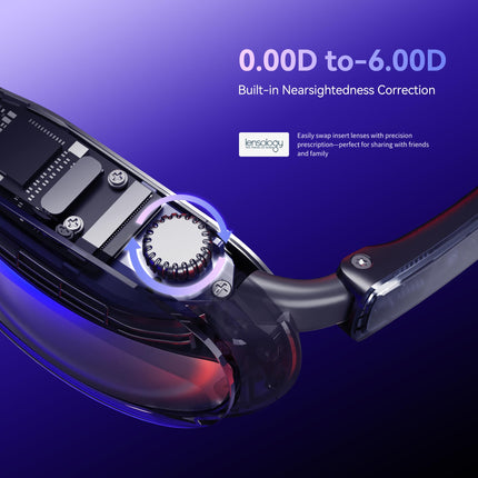 Rokid AR Joy Pack, Max AR Glasses with Station, 160'' Micro-OLED Virtual Theater, 50° FOV and 600nits luminance, HDCP support, Packed with extensive streaming resources