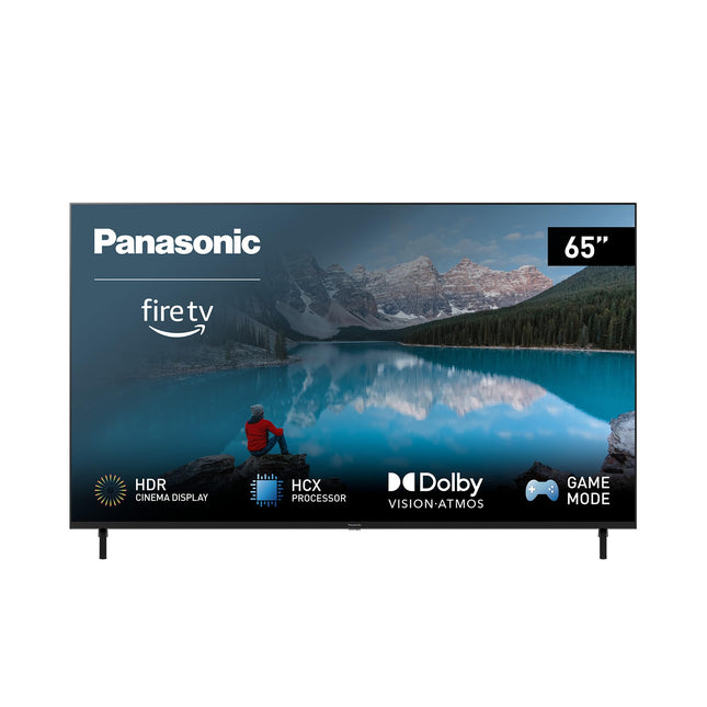 Panasonic TX-65MXW834, 65-tolline 4K Ultra HD LED-nutiteler 2023, lai dünaamiline ulatus (HDR), Dolby Atmos ja Dolby Vision, Fire TV, Prime Video, Alexa, Netflix, must
