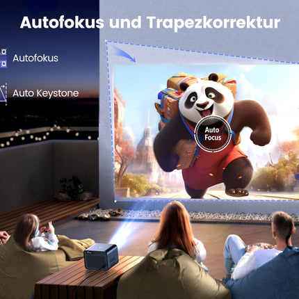 Smart Projector【Official Netflix &amp; Dolby Audio】 30000 Lumens Autofocus/Keystone Correction Projector 4K Support WiFi6 Bluetooth Full HD 1080P, 60Hz Video Projector for Home Theater/Outdoor Mobile Projector