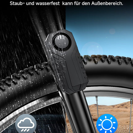 HAPYTHDA Rechargeable Bicycle Anti-theft Alarm with Remote Control, E-Bike Accessory, Anti-theft, with Stand, IP65 Waterproof, 113 dB Extra Loud, Motorcycle Bicycle Alarm, Car Alarm, Wireless Siren