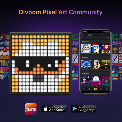 Divoom Timebox-Evo Pixel Art Portable Bluetooth Speaker with Programmable 256 LED Panel, 3.9 x 1.5 x 3.9 inches (Black)