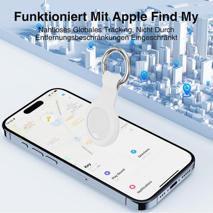 Õhujälgimismärgis 2 tk pakis - nutikas märgis, mis ühildub Apple Find Myga (ainult iOS), kaitseümbrisega, veekindel esemeotsija, Bluetooth-võtmeotsija rahakoti ja pagasi jaoks, vahetatav aku