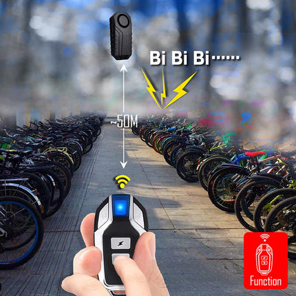 Meichooni jalgrattaalarm uuendatud traadita vibratsiooni liikumisanduriga veekindel vargusvastane seade 113dB kaugjuhtimispuldiga jalgratastele, mootorratastele, autodele ja tõukeratastele