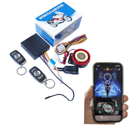 WANGCL Motorcycle Alarm System, Anti-theft Device, 12 V Universal, 125 dB, Engine Start with Remote Control