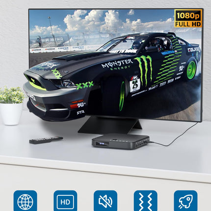 Mini DVD player for TV with high-quality drive offers fast and quiet reading, anti-shock, error correction and noise reduction