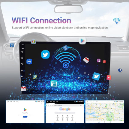 [4+64G] SIXWIN Android 13 autoraadio Ford C-Max/Galaxy/Connect/Fiesta/S-Max mudelitele koos Carplay/Android Auto/Mirrorlinkiga, 7-tolline mahtuvuslik puuteekraan WiFi, GPS, FM, Bluetooth