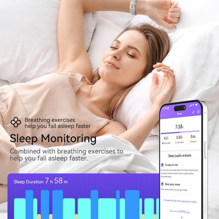 RUXINGX Smartwatch Women, 1.47″ Fitness Watch with 24 Sports Modes, Activity Tracker 24H Heart Rate Monitor SpO2 Sleep Monitor, Menstrual Cycle, IP68 Waterproof Sports Watch Pedometer Android iOS Silver