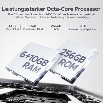 DOOGEE Fire 6 termokaameraga välistingimustes kasutatav mobiiltelefoni ilma lepinguta 10400mAh 256GB+16GB/2TB TF õues kasutatav nutitelefon Android 14 ehitusplatsi telefon 6,56” ekraan 50MP kaamera sõrmejäljelugeja/kolmekordne kaardipesa/GPS/OTG