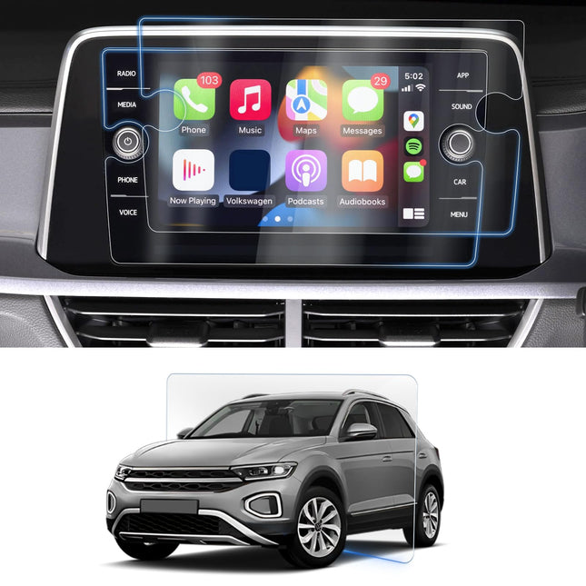 BSTW ühildub VW T roc 2018-2024 peegeldusvastase navigatsiooniekraanikaitsega, 8-tolline Discover Media ekraanikaitse, 6H kriimustuskindel VW T roc lisatarvikud 2024 [2 pakki]