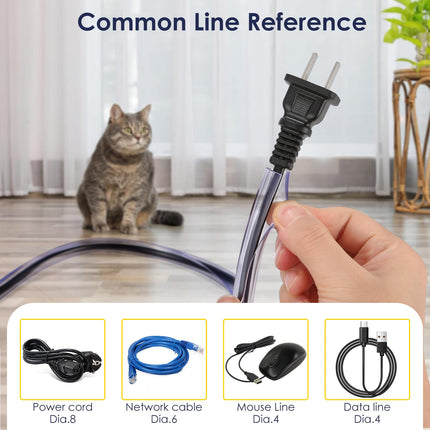 WEDAWN Dog and Cat Cable Protectors, 2 mm Thick, Flexible Cable Protectors for USB Charging Cables, Power Cords, Audio Video Cables, Odorless, 2 Pack