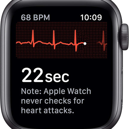 Apple Watch Series 4 44mm (GPS + Cellular) - kosmosehall alumiiniumkorpus musta sportrihmaga (taastatud)