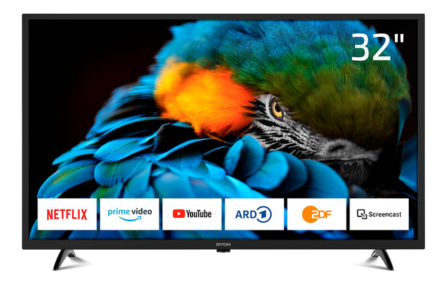 DYON Smart 32 XT - 80 cm (32-inch) TV (HD Smart TV, HD Triple Tuner (DVB-C/-S2/-T2), Prime Video, Netflix &amp; HbbTV)