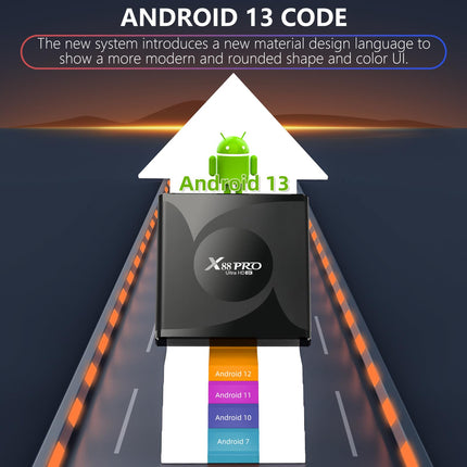 Android 13.0 telekast, Android TV Box RK3528 neljatuumaline Cortex-A53 GPU Mali-450 2GB RAM 16GB ROM, tugi 8K UHD kahesageduslik 2.4G/5G WiFi 6 Bluetooth 5.0 USB 2.0/3.0, Android TV Box koos