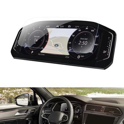 WEIPIN Compatible with VW T-Cross/T-Roc/Tiguan 2/Polo MK6/Touran/Passat B8 10.25" Digital Cockpit Protective Film Instruments Protective Film Screen Protector Accessories