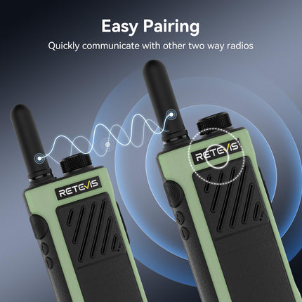 Retevis RB666P Walkie Talkie, Professional Walkie Talkie, Fast Charge, 1500mAh, Type-C, PMR446, VOX, Squelch, Rechargeable Two-Way Radio for Restaurants, Retail (4 Pack, Black)