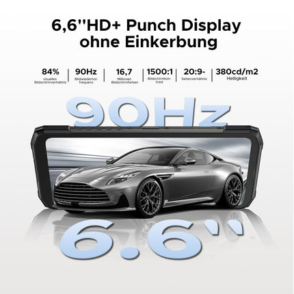 DOOGEE Blade 20 Turbo 5G AI Android 15 Outdoor Handy Ohne Vertrag, 10300mAh/33W, 32GB+256GB/TF 2TB Outdoor Smartphone, 50MP AI Kamera, 6.6" IPS Display, 3 Karten Dual 5G SIM/ IP68/ NFC/GPS/Face ID/OTG