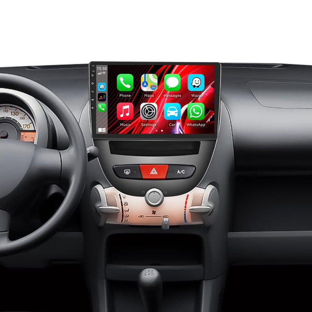 [2+64G] SIXWIN Android 13 Carplay ja Android Auto autoraadio Peugeot 107/Citroen C1/Toyota Aygo jaoks, 10,1-tolline mahtuvuslik puuteekraan, toetab WiFi/GPS/FM/Bluetooth/SWC/peegliühendust
