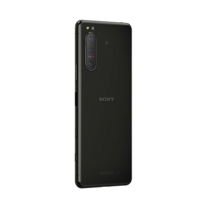 Sony Xperia 5 II 5G nutitelefon (15,5 cm (6,1 tolli) 21:9 CinemaWide FHD+ HDR OLED ekraan, kolmekordne kaamerasüsteem, 3,5 mm audiopesa, Android 12, SIM-kaardita, 8 GB RAM, 128 GB salvestusruum) must
