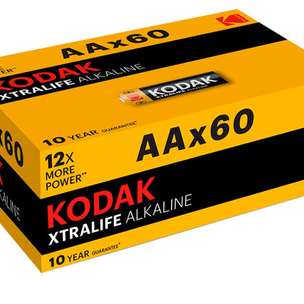 Kodak | AA-patareid | Topelt-A-patareid | Ühekordsed patareid | Leelispatarei | 1,5 V | 60 tk