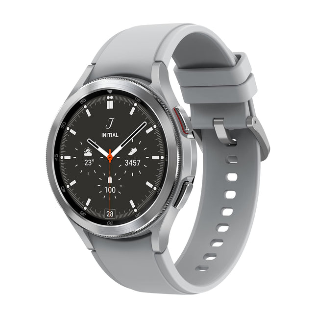 Samsung Galaxy Watch4 Classic, Round Bluetooth Smartwatch, Wear OS, Rotating Bezel, Fitness Watch, Fitness Tracker, 46 mm, Silver