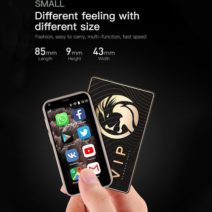 Hipipooo väike minitelefon, lukustamata 3G kahe SIM-kaardiga nutitelefon, 2,5-tolline 1000mAh Android 8.1 lastetelefon, 2 GB + 16 GB (XS11-roosa)