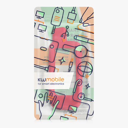 kwmobile ümbris, mis ühildub Garmin GPSMAP 66i / GPSMAP 67i-ga - punane kaitseümbris GPS-käsiseadmele