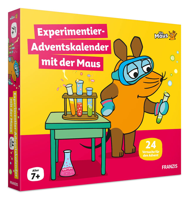 FRANZIS 67185 - Hiirega eksperimenteeriv advendikalender, 24 advendieksperimenti avastamiseks, uurimiseks ja nuputamiseks, lastele vanuses 7 aastat ja vanemad
