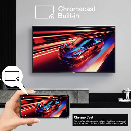 TuTu nutiteler 42-tolline (106 cm) Full HD Android-teler WiFi, rakenduste poe, kolmekordse tuuneri, Bluetoothi, USB ja HDMI-ühendusega