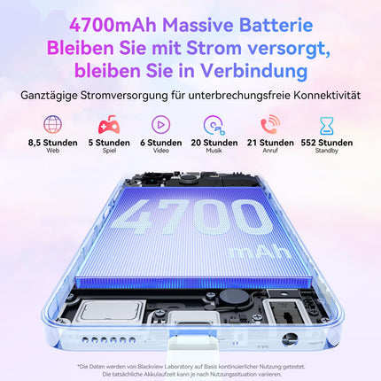 Blackview Wave 8C odav Android 14 mobiiltelefon ilma lepinguta, 6GB+64GB/2TB SD, Octa Core 6.56" HD+, 5000mAh aku, 13MP+8MP kaamera, 4G kahe SIM-kaardiga nutitelefon, lukustamata, 3.5mm pesa/GPS/2-aastane garantii