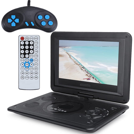 13,9-tolline DVD-mängija, kaasaskantav DVD-mängija LCD-ekraaniga, multifunktsionaalne mängija TV/FM/USB/mängude jaoks, intelligentne voolukatkestuse mälufunktsioon (EL-pistik)