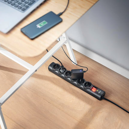 Trust Surge Guard 6-Port Surge Protector, Black