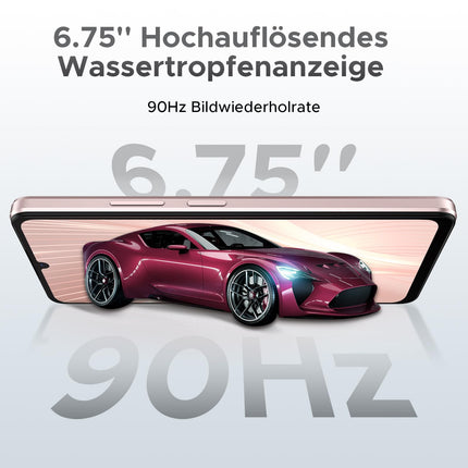 DOOGEE Note 58 Pro Android 15 nutitelefon ilma lepinguta 32GB+256GB kaheksatuumaline 6.75" HD+ 90Hz mobiiltelefon ilma lepinguta 6250mAh mobiiltelefon odav 16MP+8MP SIM-kaardivaba mobiiltelefon kahe SIM-kaardiga 4G/GPS/NFC/sõrmejäljelugeja