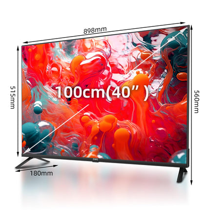 CHIQ TV 40-tolline QLED Google TV, HDR10, WiFi, Google Play, raamita disain, Dolby Audio, Chromecast, DBX-TV, kolmekordne tuuner (DVB-T2/C/S2), hotellirežiim