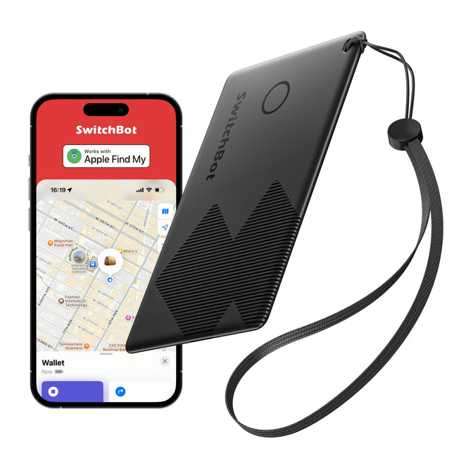 SwitchBot Walleti jälgimiskaart, nutikas AirTag kaart, mis ühildub Apple Find My rakendusega (ei tööta Androidiga), jälgija kuni 3-aastase aku tööeaga (mittelaetav), veekindel IP67