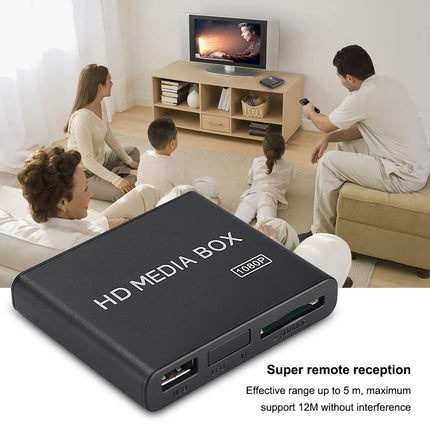 ciciglow videomeediapleier, Full HD meediapleier USB lugemisfunktsiooniga, mobiilne kõvaketas, SD-kaardi tugi HDMI/YUV/AV väljund 5V toiteallikas juurdepääsuks