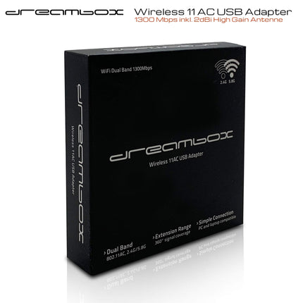 Dreambox Dual Band Wireless USB 2.0 Adapter 1300 Mbps koos antenniga