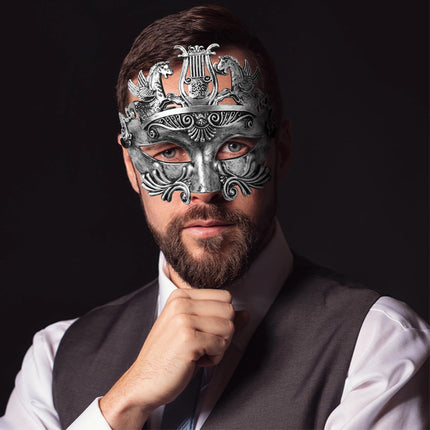 Aroncenti Rooma sõdalase maskeraadimask: meeste antiikne mask karnevali Halloweeniks, rüütli Itaalia Veneetsia mask