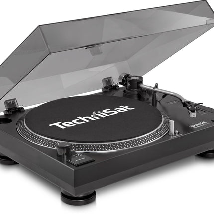TechniSat TECHNIPLAYER LP 300 - Professionaalne USB DJ-plaadimängija (kriimustusfunktsiooni ja digiteerimisfunktsiooniga, kiirus: 33/45 p/min, kvartsjuhtimisega otseülekanne) must