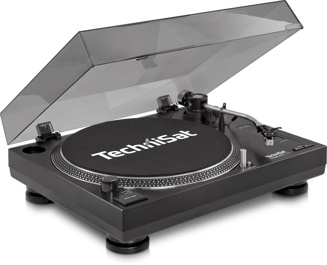 TechniSat TECHNIPLAYER LP 300 - Professionaalne USB DJ-plaadimängija (kriimustusfunktsiooni ja digiteerimisfunktsiooniga, kiirus: 33/45 p/min, kvartsjuhtimisega otseülekanne) must