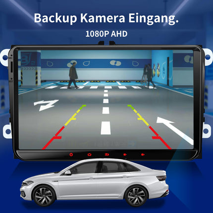 CAWELL DAB+ autoraadio VW Golf 5 6 T5 Polo Sharan Passat Tiguanile, [Android 13.0 4GB+64GB 2.0Ghz] CAWELL topelt-DIN raadio 4G/Navi/Bluetoothiga (9-tolline, 2.0GHz, 8-tuumaline Android 13 DAB-ga)
