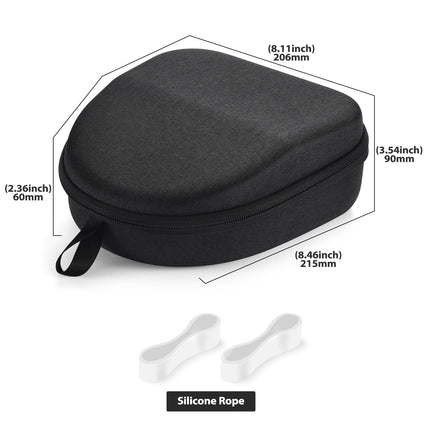 Hzycwgone Case for Beats Studio Pro / Studio3 / Solo4 / Solo3 / Solo2 / Solo Pro Headphones, Travel Carrying Case with Magnetic Slot for Cable (Black Case)
