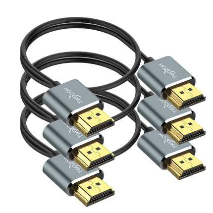 Twozoh üliõhuke 4K HDMI-kaabel 1M 3-pakendis, õhuke ja painduv HDMI 2.0 kaabel, tugi 4K/60Hz 18gbps sülearvutile, monitorile, PS5-le, PS4-le, Xbox One-ile, Fire TV-le