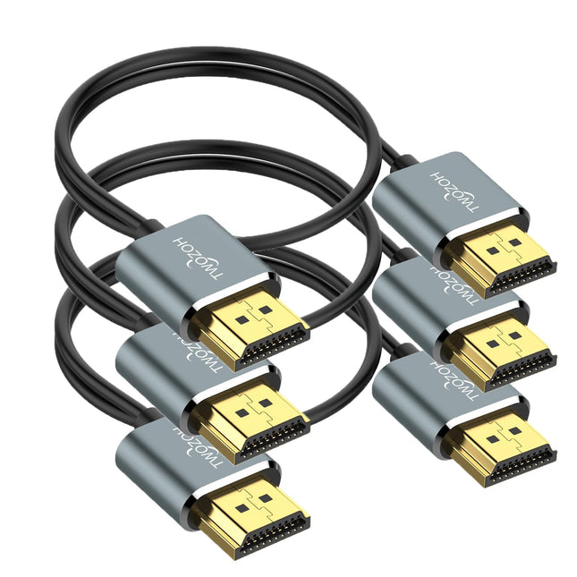 Twozoh üliõhuke 4K HDMI-kaabel 1M 3-pakendis, õhuke ja painduv HDMI 2.0 kaabel, tugi 4K/60Hz 18gbps sülearvutile, monitorile, PS5-le, PS4-le, Xbox One-ile, Fire TV-le