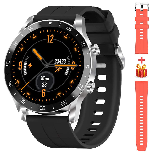 Blackview Smartwatch Men, X1 Fitness Watch Round Full Touchscreen 5ATM Waterproof Sports Watch Fitness Tracker with Heart Rate Monitor Sleep Monitor Pedometer Women Activity Tracker for iOS Android