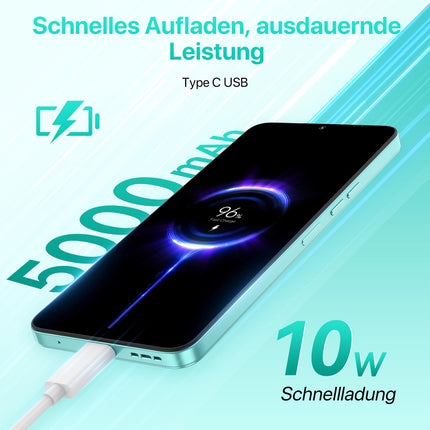 UMIDIGI A15C lukustamata mobiiltelefon, NFC, 16 GB + 128 GB / 1 TB, 48 MP kaamera, 6,7-tolline HD+ ekraan, 5000 mAh, 4G kaheksatuumaline mobiiltelefon, kahe SIM-kaardiga Android 13 lukustamata mobiiltelefonid, 8 GB laiendatav RAM, Face ID/OTG/GPS