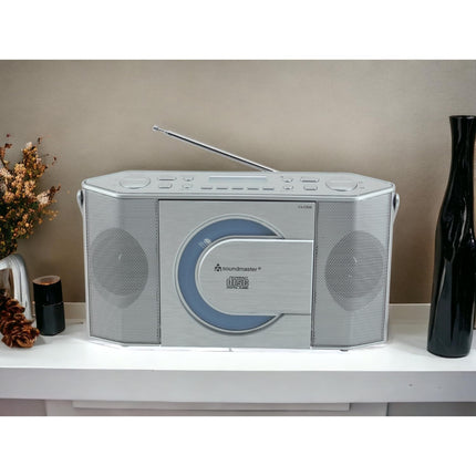 Soundmaster RCD1770SI DAB+ FM-raadio, CD-MP3-mängija, CD-R ja CD-RW kaasaskantav, aku ja vooluvõrgust töötav, LCD-ekraan kuupäeva ja kellaajaga, USB- ja kõrvaklappide ühendus